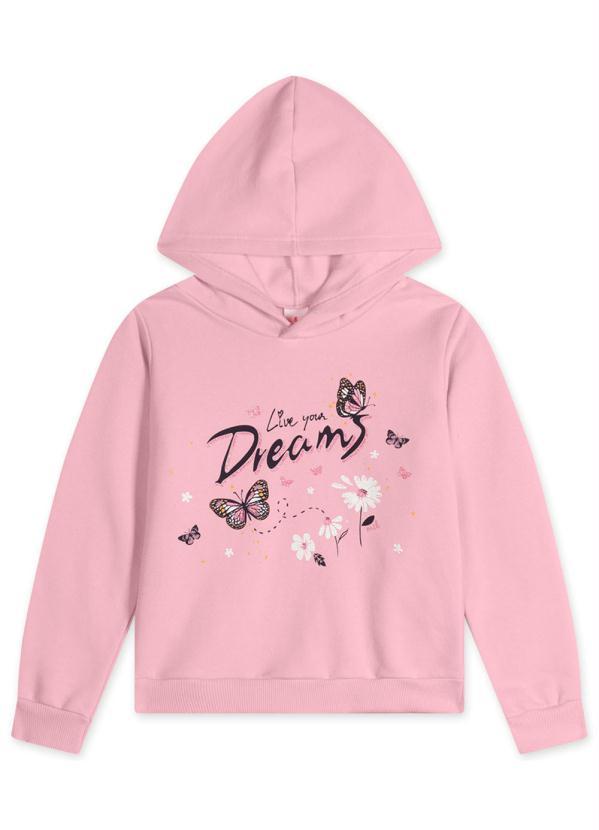Marisol Play - Conjunto Longo Borboleta Moletom Infantil Rosa 2