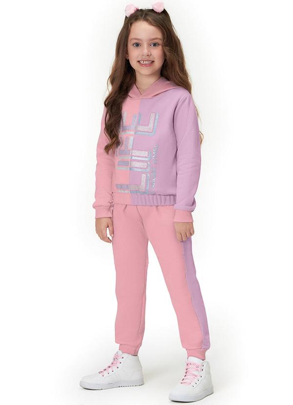 Marisol - Conjunto Longo com Capuz Moletom Infantil Feminino