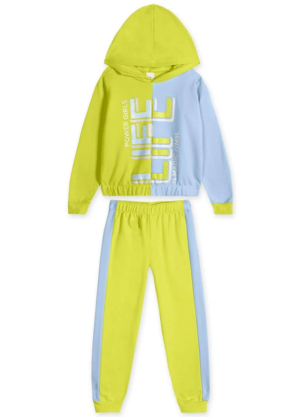 Marisol - Conjunto Longo com Capuz Moletom Infantil Feminino