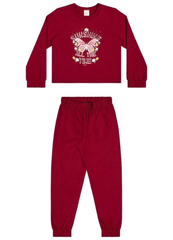 Elian - Conjunto Longo Infantil Estampado Vermelho 2