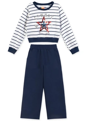 Conjunto Longo Infantil Feminino Marisol (Azul) - MARISOL