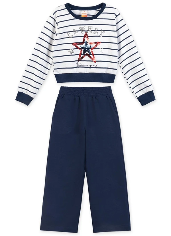 Marisol - Conjunto Longo Infantil Feminino Marisol Azul 2