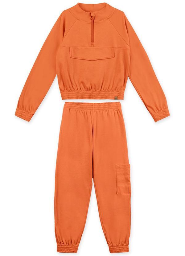 Marisol - Conjunto Longo Infantil Feminino Marisol Laranja