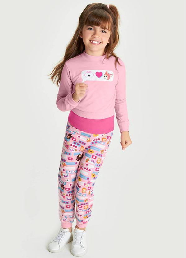 Lilica Ripilica - Conjunto Longo Infantil Menina Rosa