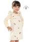 Colorittá - Conjunto Longo Infantil Menina Floral Rosa - variação: Bege