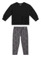 Colorittá - Conjunto Longo Infantil Menina Laços Preto - variação: Preto