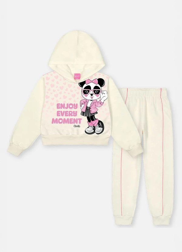 Abrange - Conjunto Longo Infantil Menina Panda Moment Nude 3