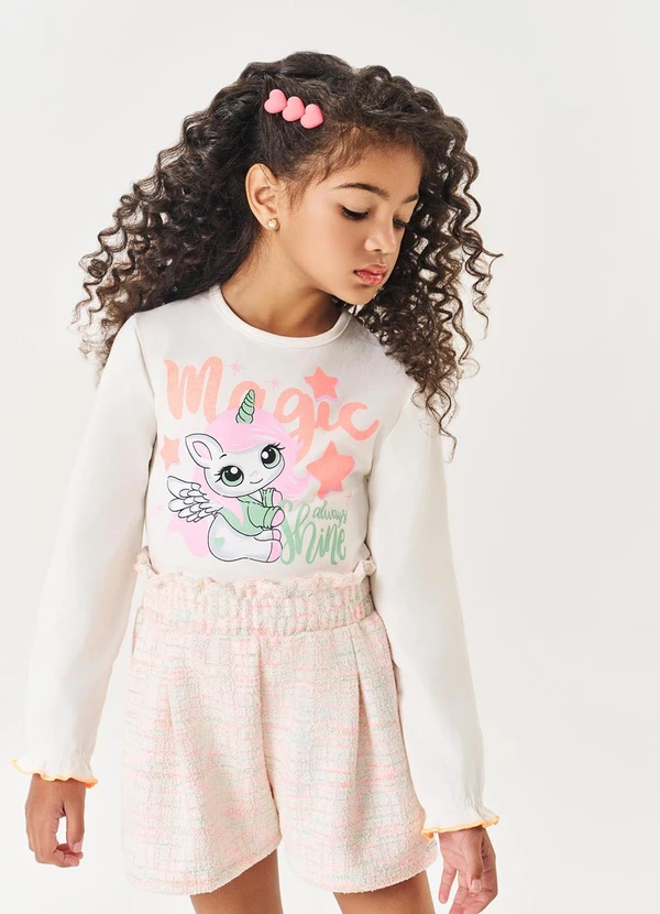 Abrange - Conjunto Longo Infantil Menina Unicórnio Verde