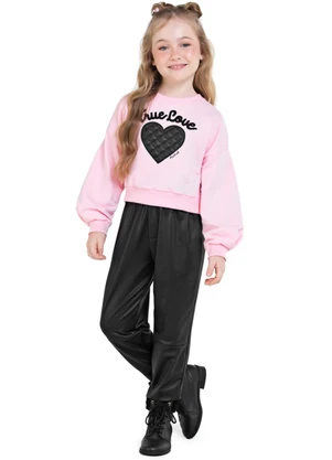 Marisol - Conjunto Longo Infantil Rosa - MARISOL