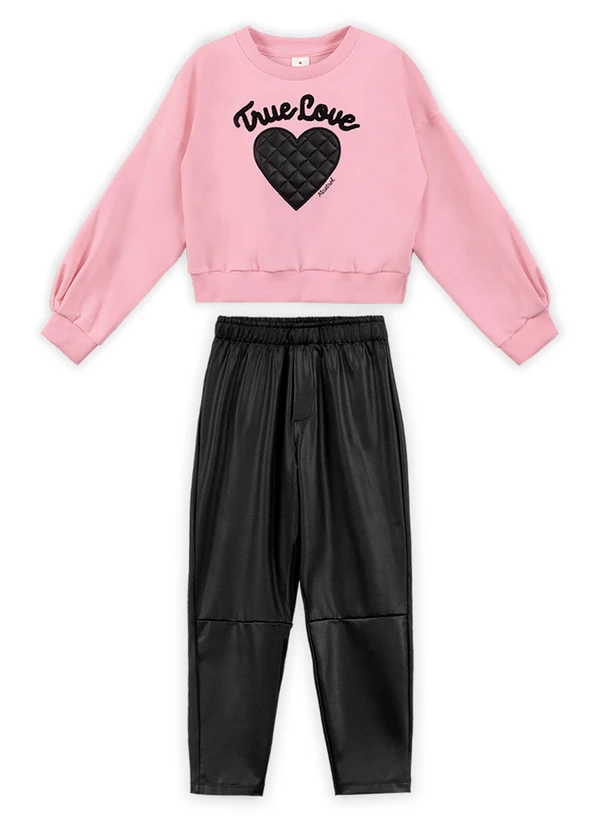 Marisol - Conjunto Longo Infantil Rosa 2