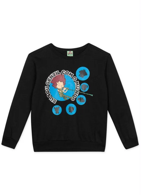 Lilica Ripilica - Conjunto Longo Infantil Unissex Preto 2