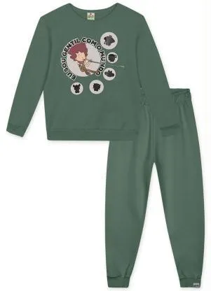 Lilica Ripilica - Conjunto Longo Infantil Unissex Verde - LILICA RIPILICA