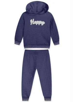 Marisol - Conjunto Longo Matelassê Menina Azul - MARISOL