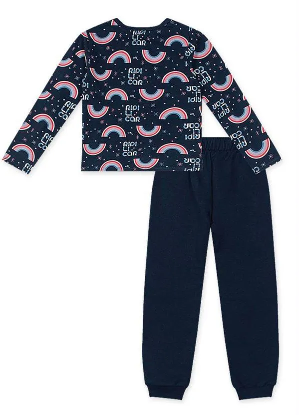 Lilica Ripilica - Conjunto Longo Moletom Azul 2