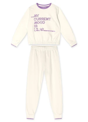 Marisol - Conjunto Longo Moletom Infantil Bege - MARISOL