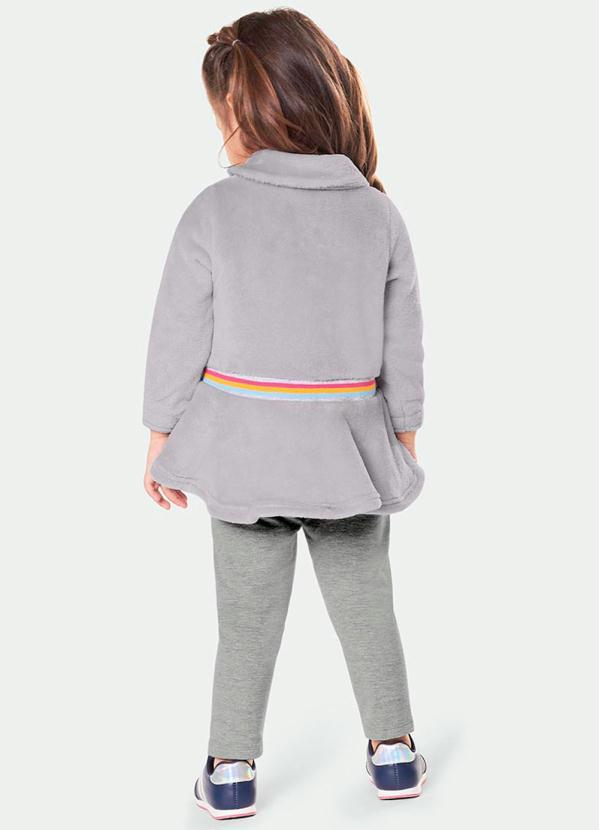 Marisol - Conjunto Longo Peluciado Menina Cinza 2