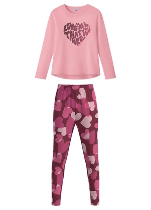 Malwee Kids - Conjunto Love All Rosa Claro - MALWEE KIDS