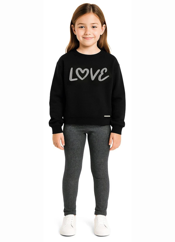 Carinhoso - Conjunto Love com Bordado Preto