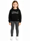 Carinhoso - Conjunto Love com Bordado Cáqui - variação: Preto