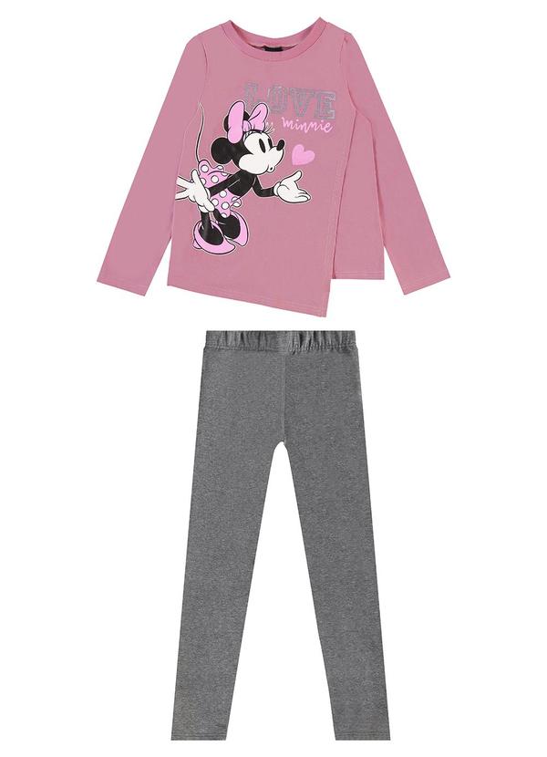 Malwee Kids - Conjunto Love Minnie® com GlitterRosa