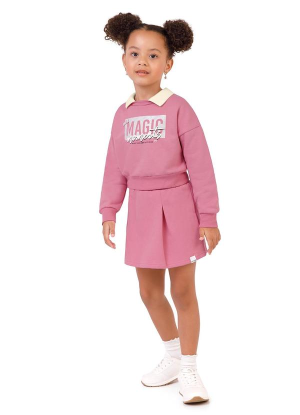 Malwee Kids - Conjunto Magic em Moletinho Rosa