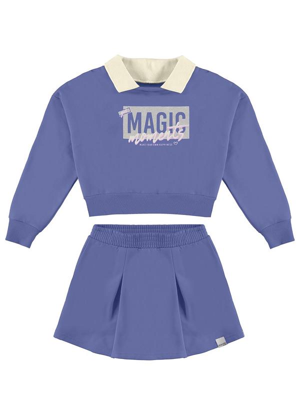 Malwee Kids - Conjunto Magic em Moletinho Roxo