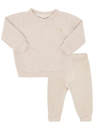 Pulla Bulla - Conjunto Malha Tricot Bege - PULLA BULLA