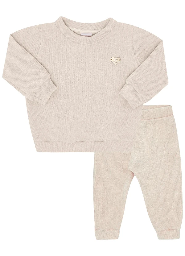 Pulla Bulla - Conjunto Malha Tricot Bege 1