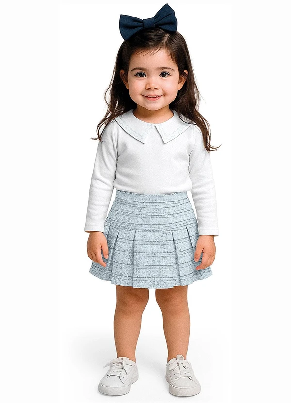 Carinhoso - Conjunto Malha Tweed Lurex Branco