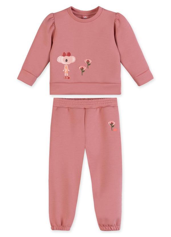 Lilica Ripilica - Conjunto Manga Longa Bebê Rosa