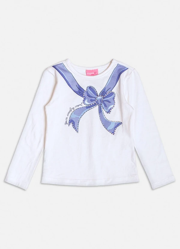 Momi - Conjunto Manga Longa com Laços e Strass Azul 3