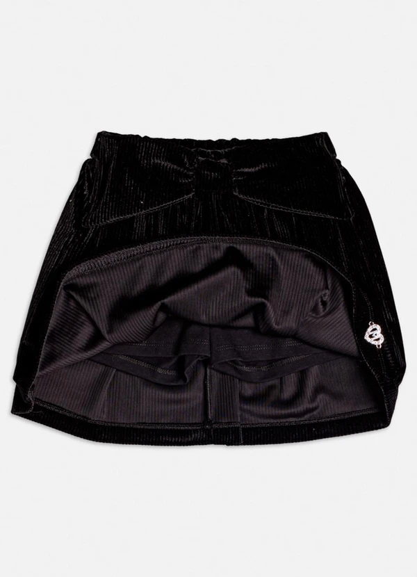 Momi - Conjunto Manga Longa de Veludo com Laço Preto 5