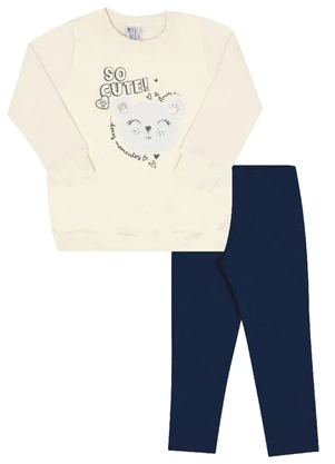 Pulla Bulla - Conjunto Manga Longa MeninaBege - PULLA BULLA