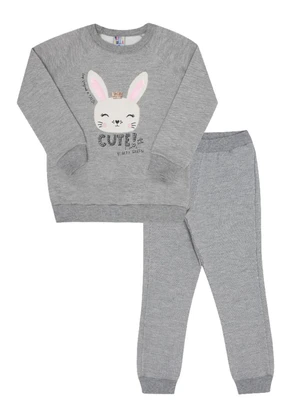 Pulla Bulla - Conjunto Manga Longa MeninaCinza - PULLA BULLA