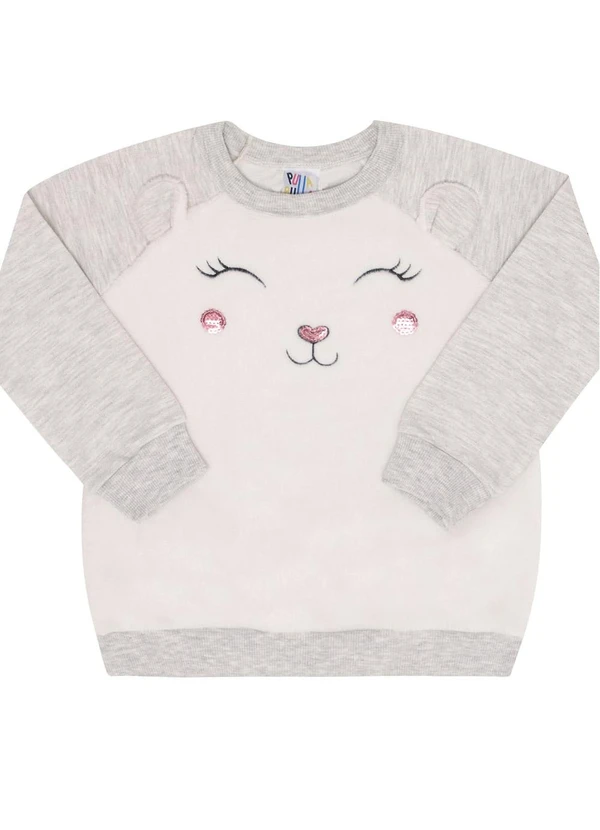 Pulla Bulla - Conjunto Manga Longa MeninaCinza 2