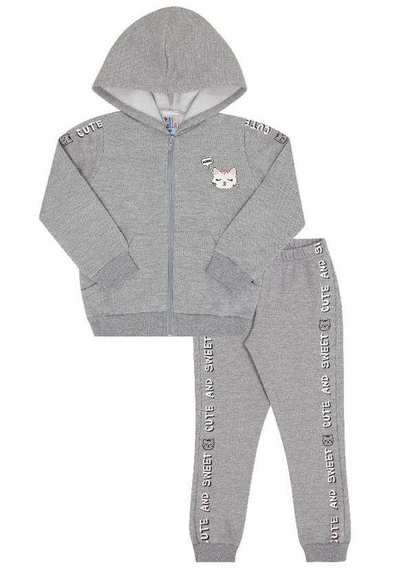 Pulla Bulla - Conjunto Manga Longa MeninaCinza 1