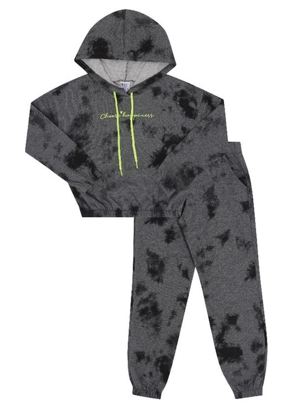 Pulla Bulla - Conjunto Manga Longa Menina Cinza