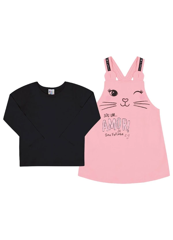 Pulla Bulla - Conjunto Manga Longa Menina Rosa