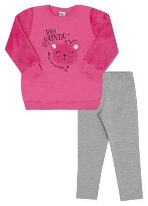 Pulla Bulla - Conjunto Manga Longa MeninaRosa - PULLA BULLA