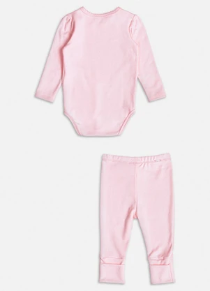 Momi - Conjunto Manga Longa Little Cute Rosa - MOMI