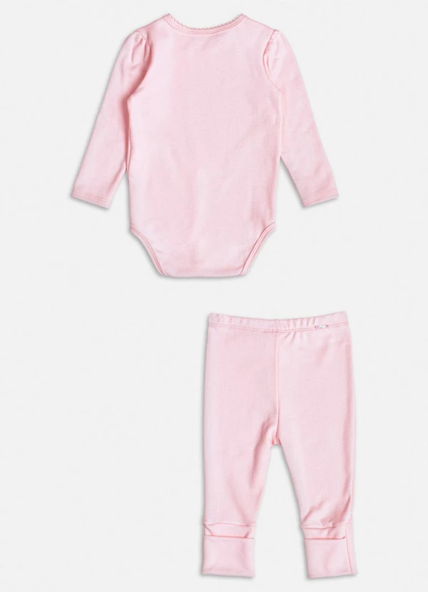Momi - Conjunto Manga Longa Little Cute Rosa 2