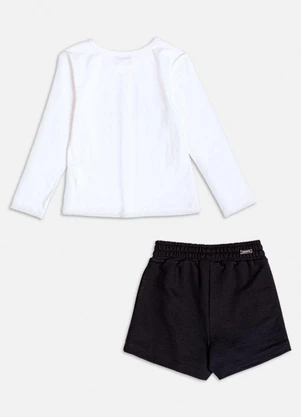 Momi - Conjunto Manga Longa Xadrez Off White - MOMI