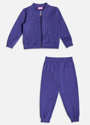 Momi - Conjunto Marinho com Strass de Moletom Marinho - MOMI