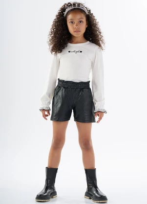 Pulla Bulla - Conjunto Meia Malha e Malha Térmica Cirrê Bege - PULLA BULLA