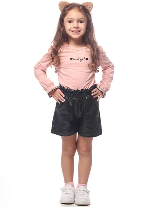 Pulla Bulla - Conjunto Meia Malha e Malha Térmica Cirrê Rosa - PULLA BULLA