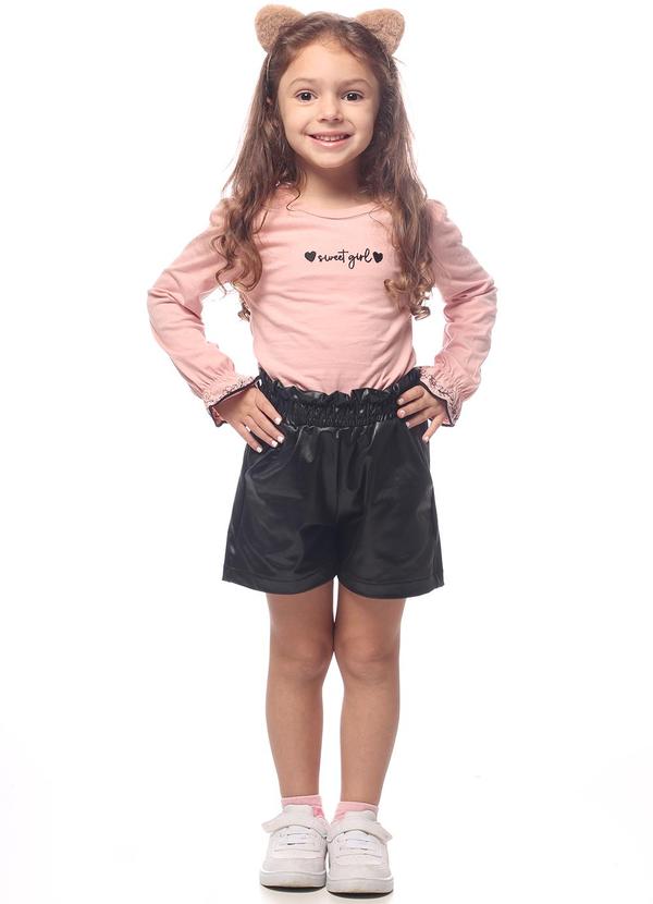 Pulla Bulla - Conjunto Meia Malha e Malha Térmica Cirrê Rosa