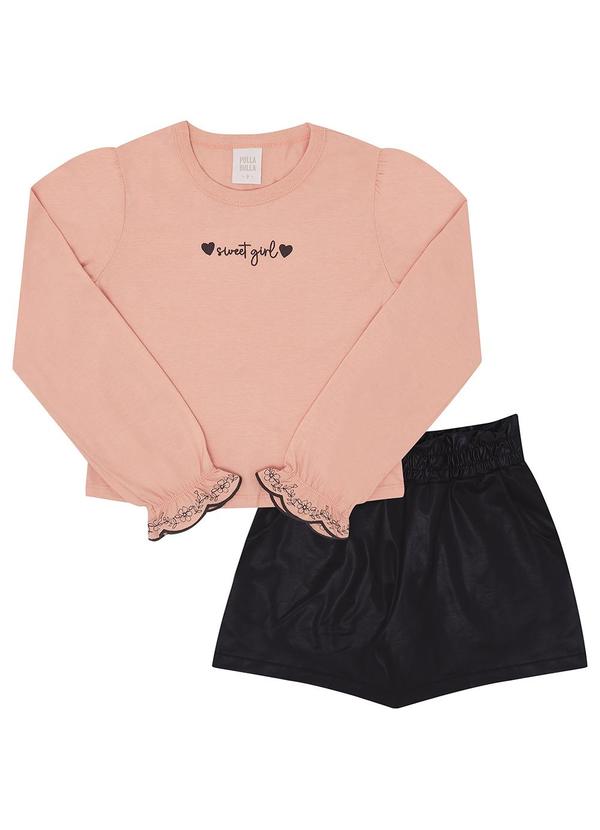 Pulla Bulla - Conjunto Meia Malha e Malha Térmica Cirrê Rosa 2