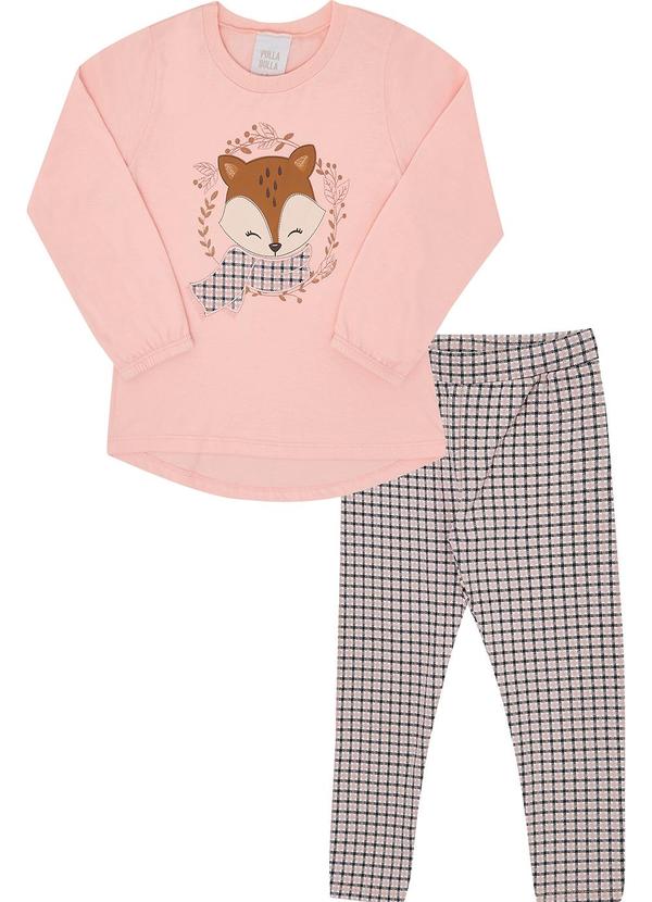 Pulla Bulla - Conjunto Meia Malha Jacquard Fio Tinto Rosa 2