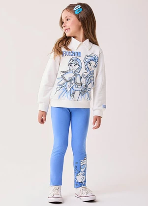 Bimbi - Conjunto Menina Azul da Frozen Disney Rosa - BIMBI