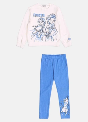 Bimbi - Conjunto Menina Azul da Frozen Disney Rosa - BIMBI